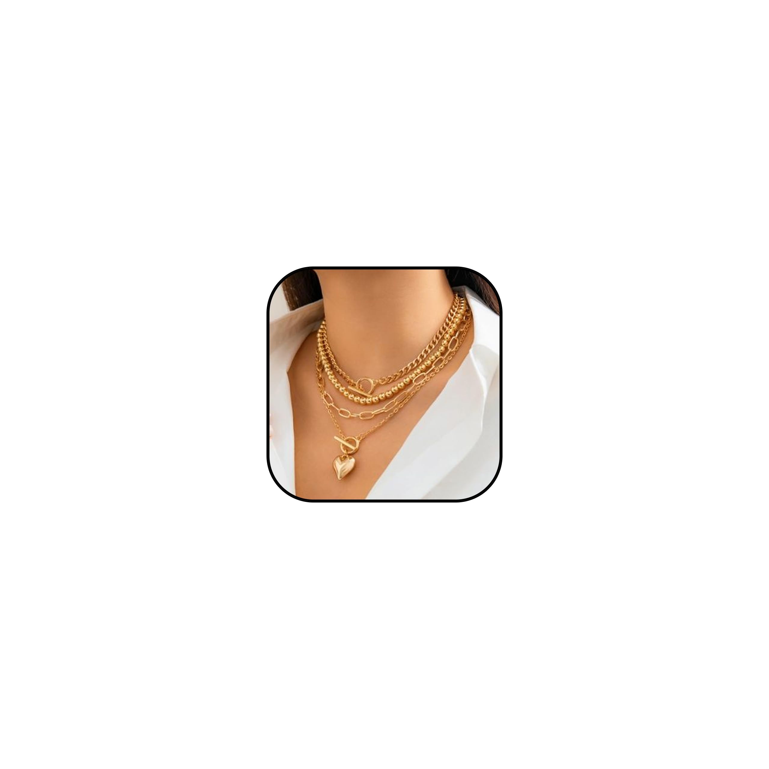 Gold Necklace Stack Boho Layered Necklaces for Women Trendy Pearl Necklaces Christmas Gifts Stocking Stuffers